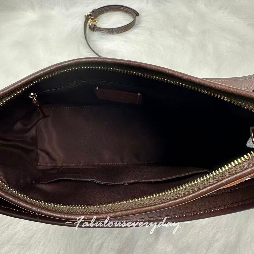 OACH Laurel Shoulder/Crossbody Bag With Tassels In Suede/Im/Brown/Maple CCC75 - Picture 7 of 8